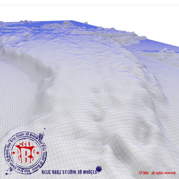 China elevation map 3D model_10