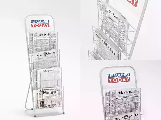 newspaper rack 3D model