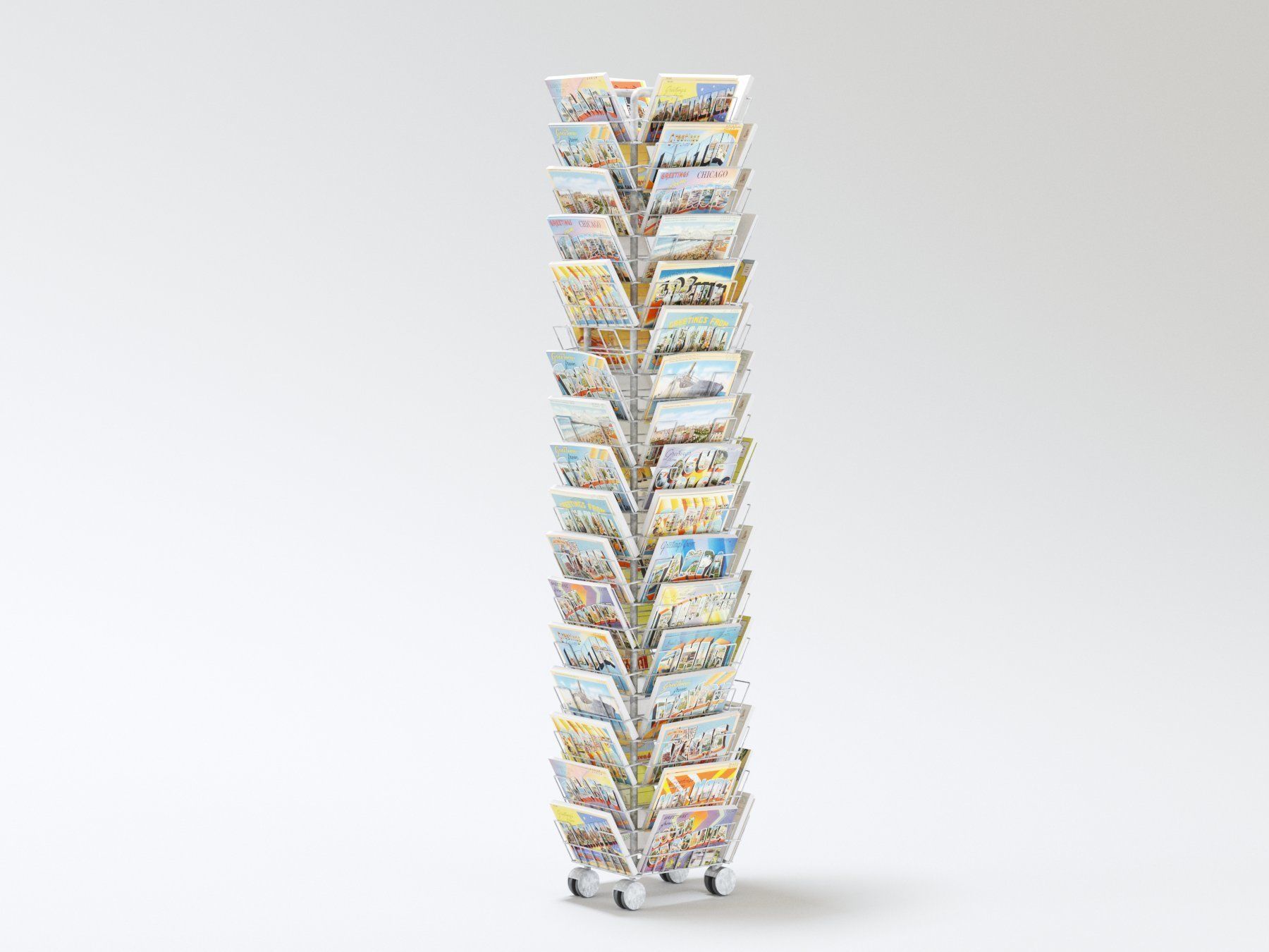 postcard rack 3D model_5
