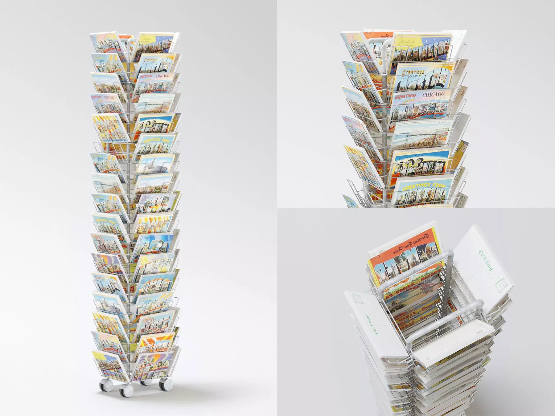 postcard rack 3D model_0