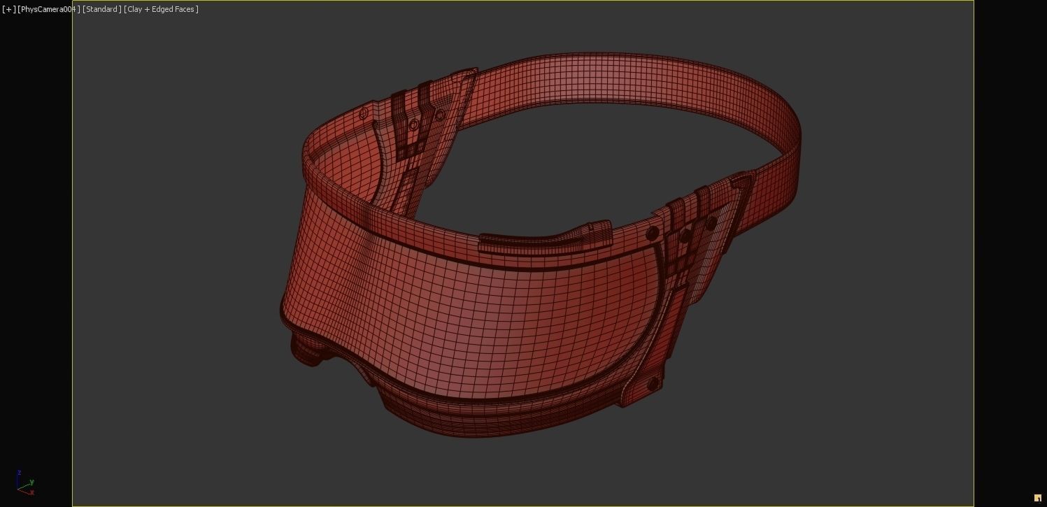 Futuristic scifi cyberpunk goggles - head not included 3D model_6
