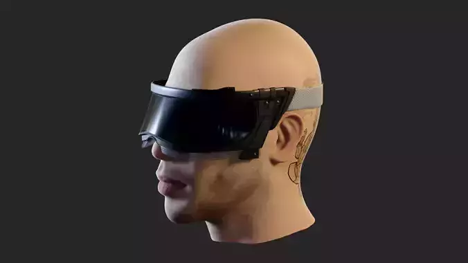Futuristic scifi cyberpunk goggles - head not included 3D model