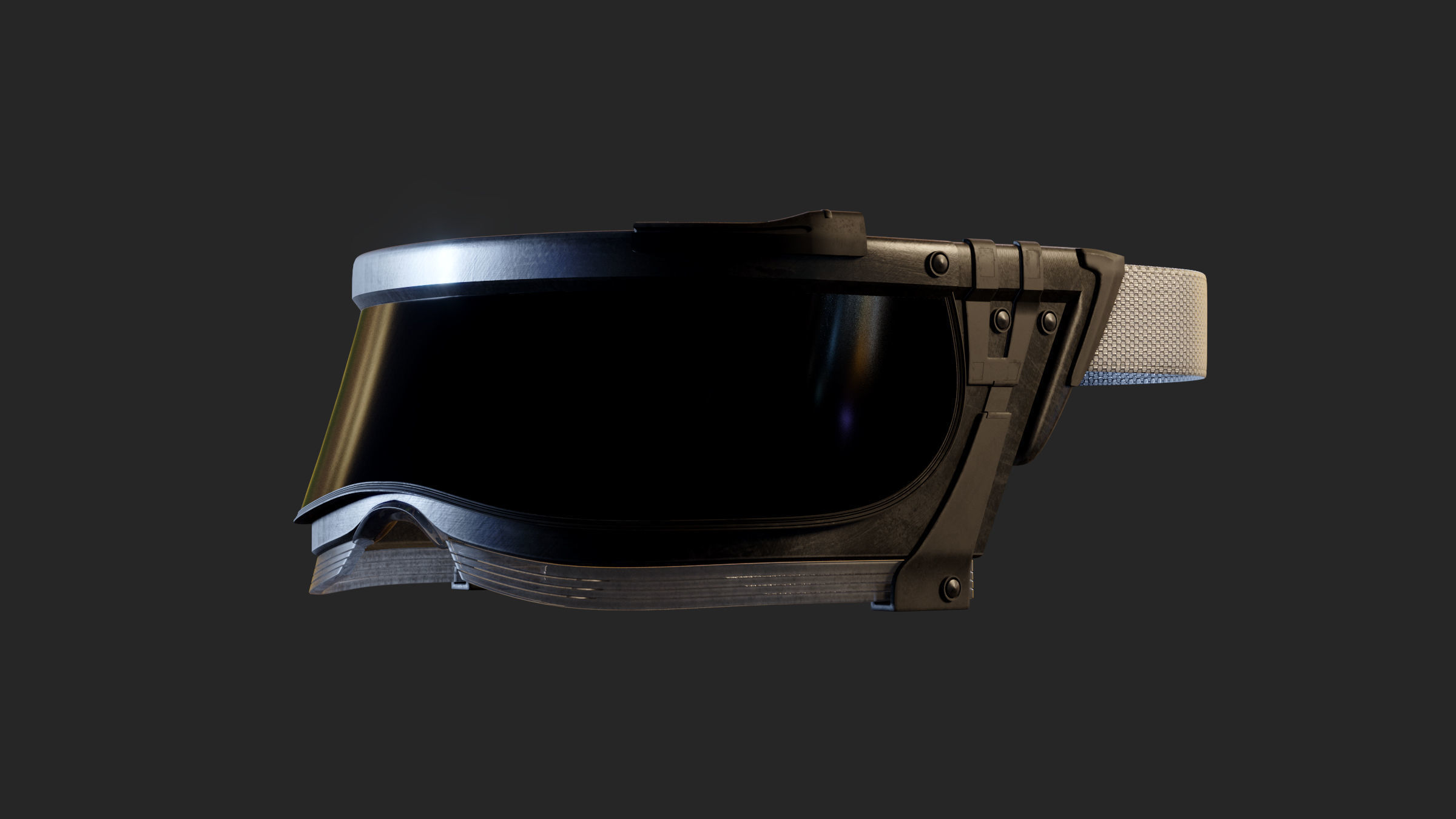Futuristic scifi cyberpunk goggles - head not included 3D model_1