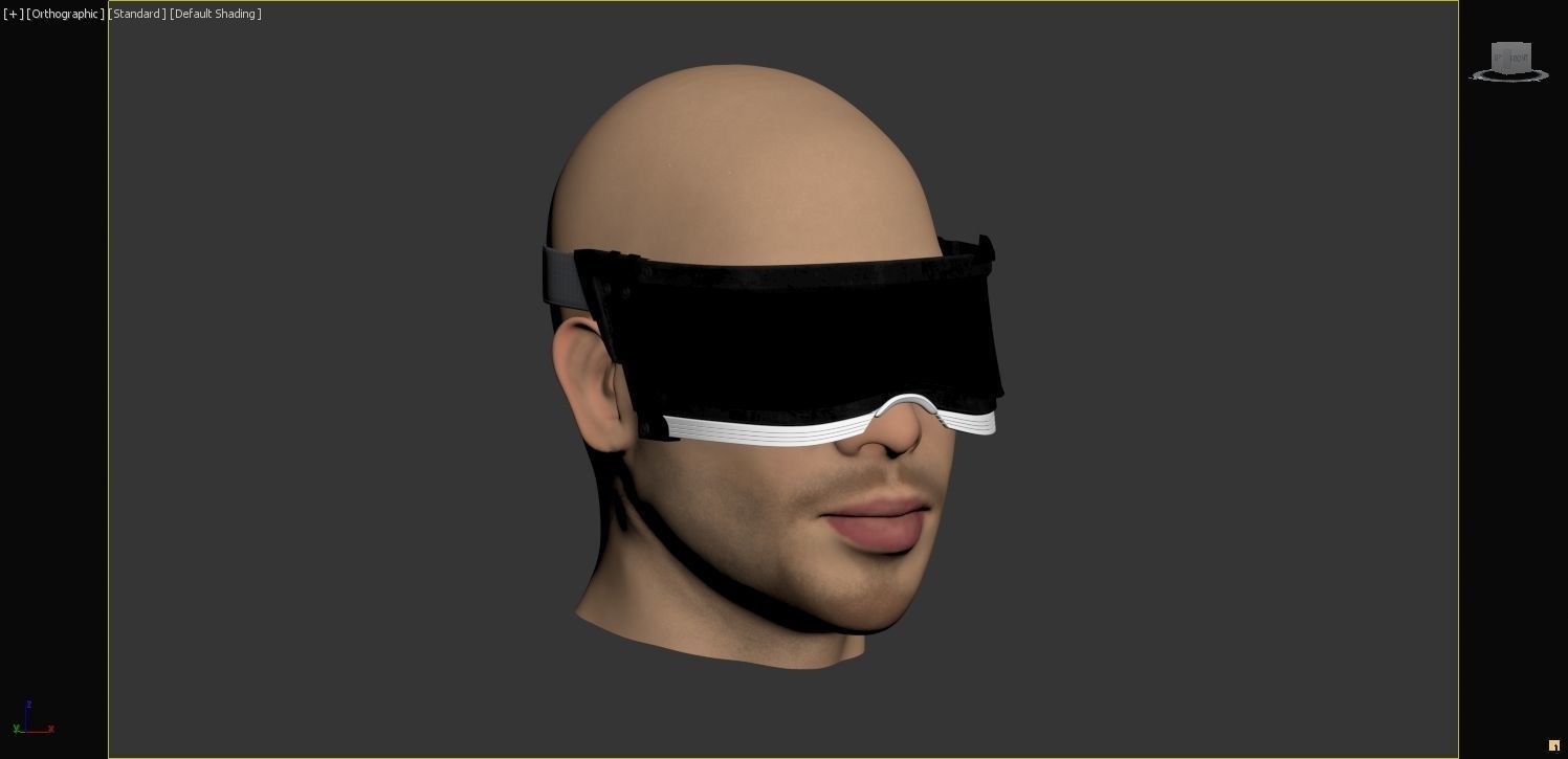 Futuristic scifi cyberpunk goggles - head not included 3D model_9