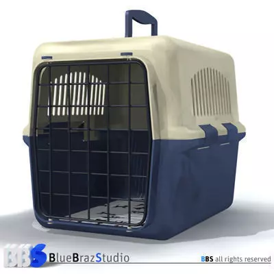 pet cage 01 3D model_0