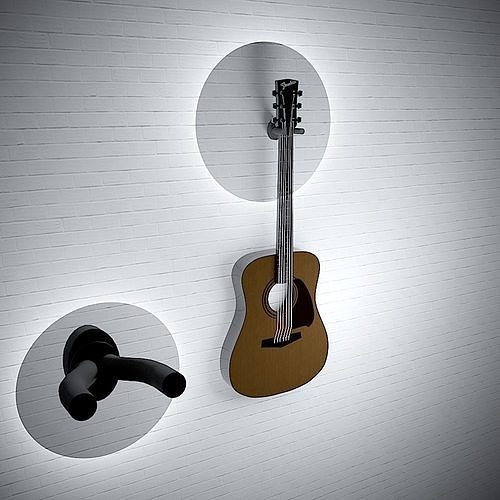 wall mount for guitar Free 3D model