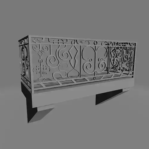 Balcony wrought iron railing