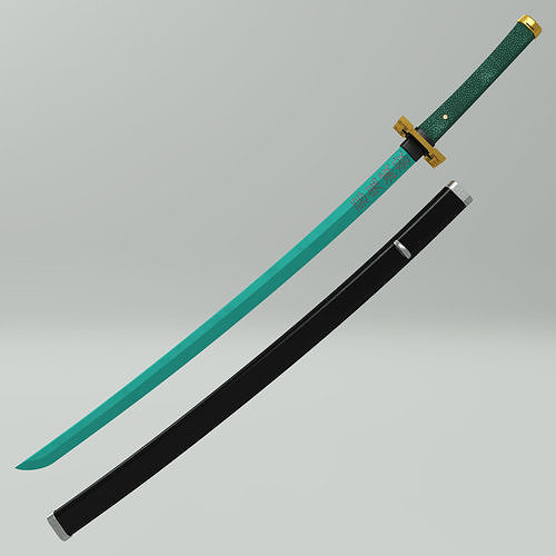Demon Slayer Muichiro Tokito Sword Katana Kimetsu no Yaiba 3D print model