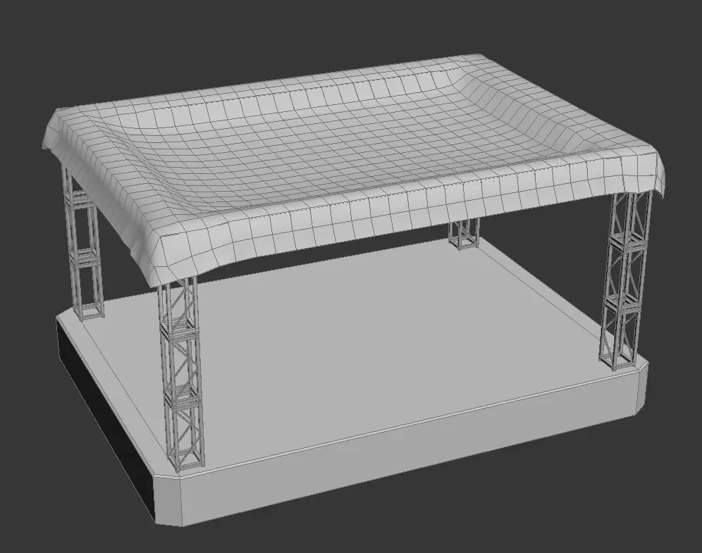 Concert Scene Free low-poly 3D model_0