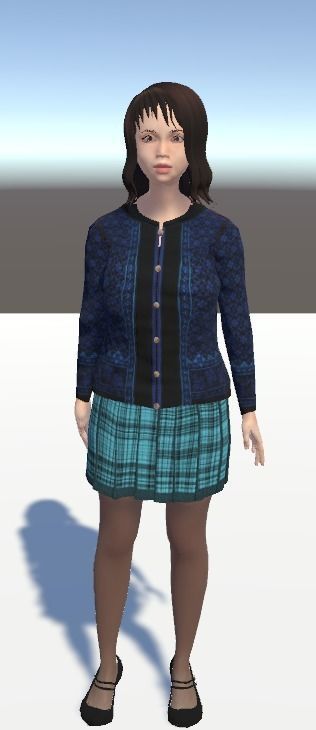 Unity Humanoid Model Female 020 Free 3D model_1