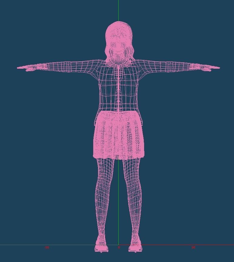 Unity Humanoid Model Female 020 Free 3D model_3