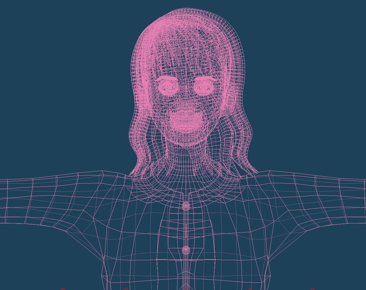 Unity Humanoid Model Female 020 Free 3D model_2