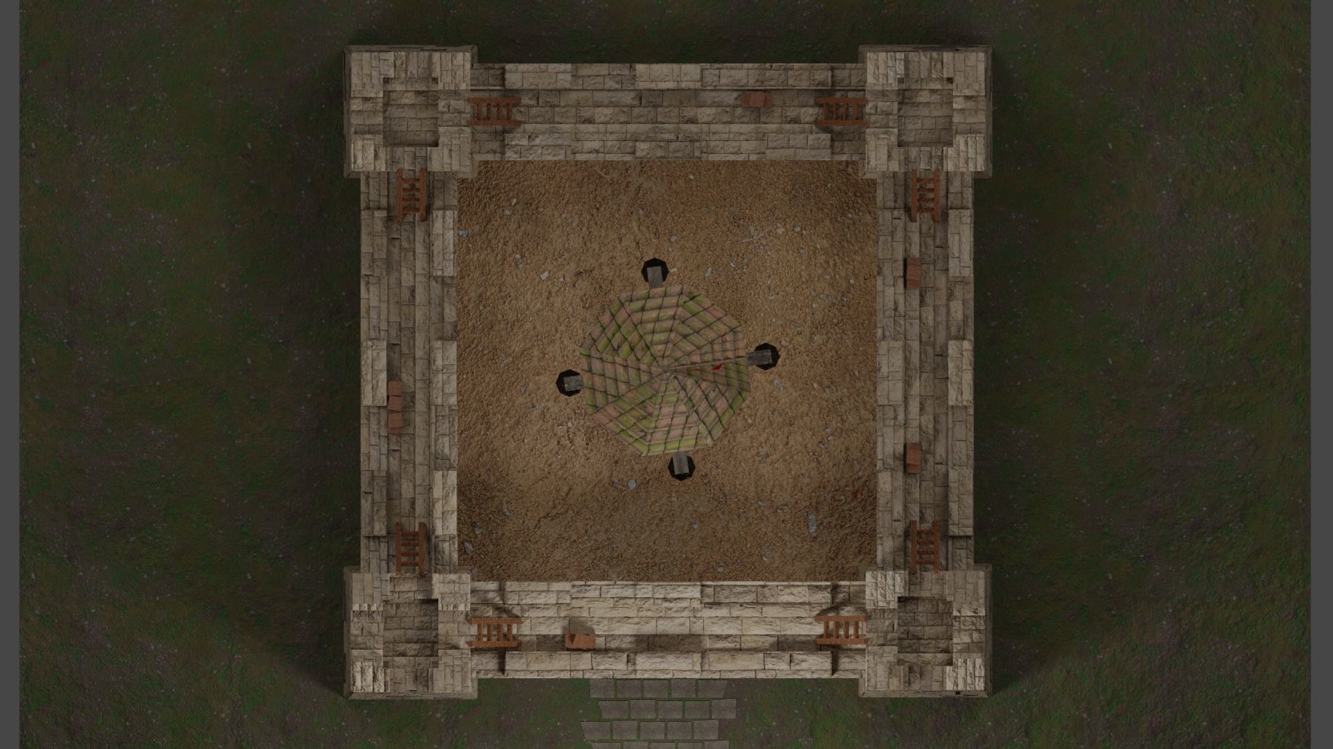 Medieval Castle Low-poly 3D model_3