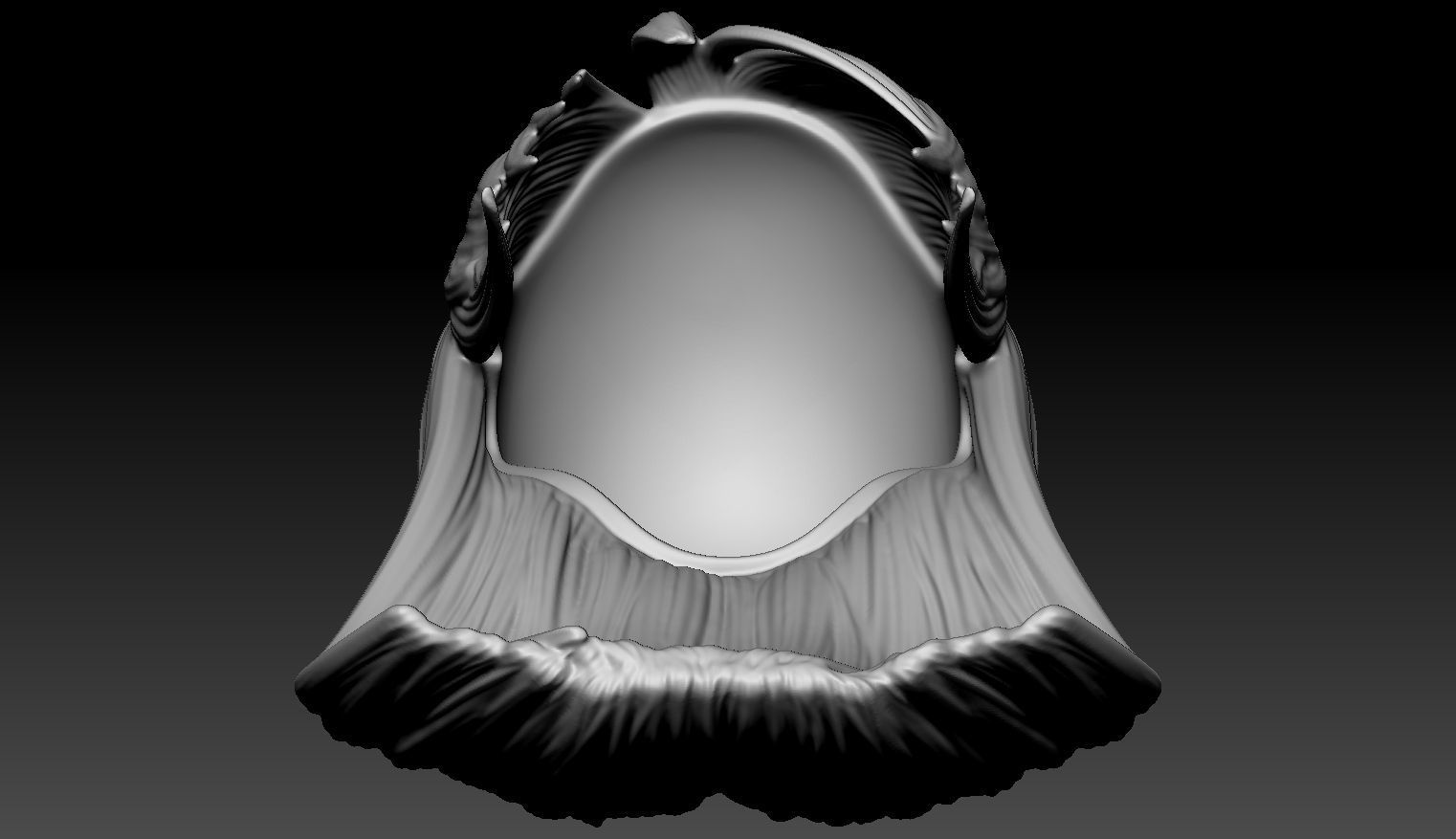 Female Hair Model A02 3D model_9