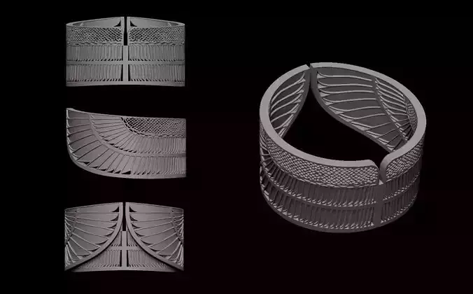 Egyptian Maat Wings Ring