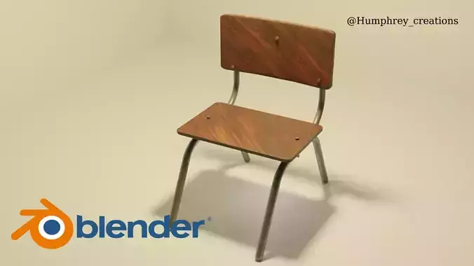 A classroom Chair Free 3D model