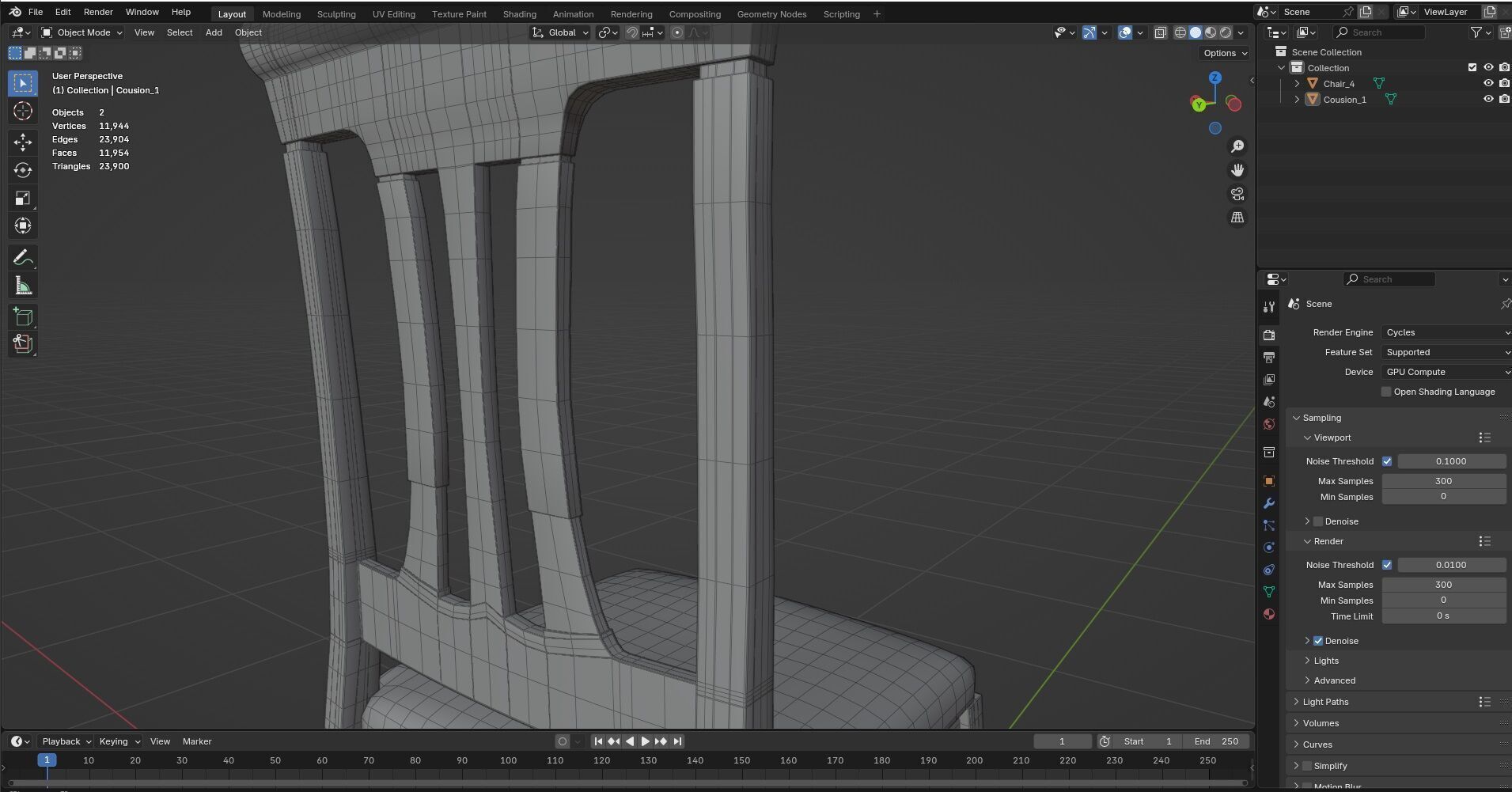 Chair CG4 3D model_7