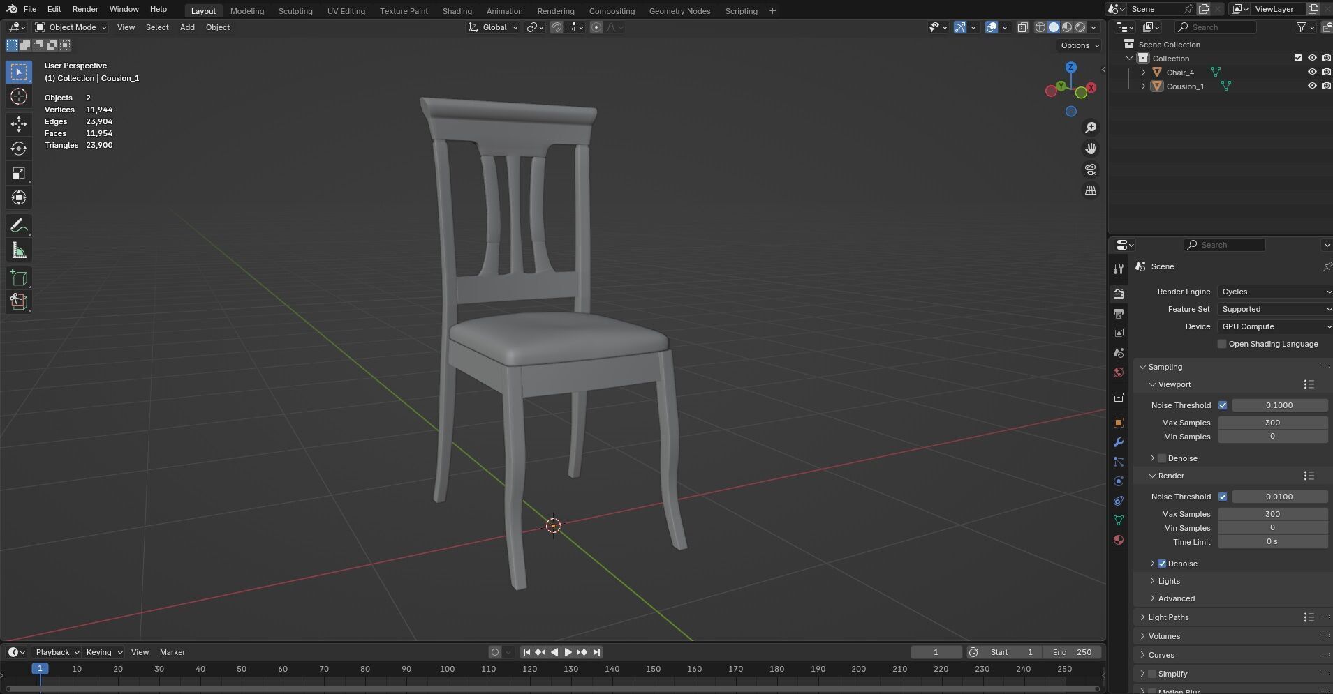 Chair CG4 3D model_8