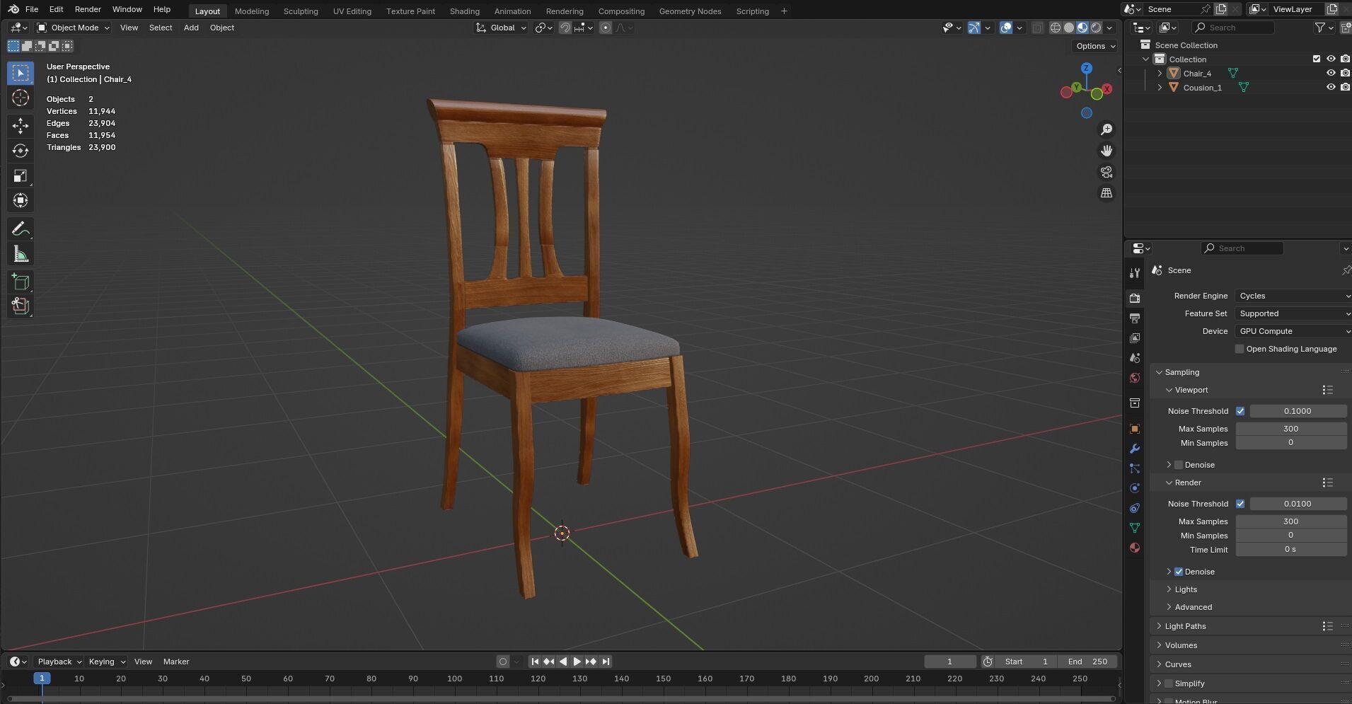 Chair CG4 3D model_9