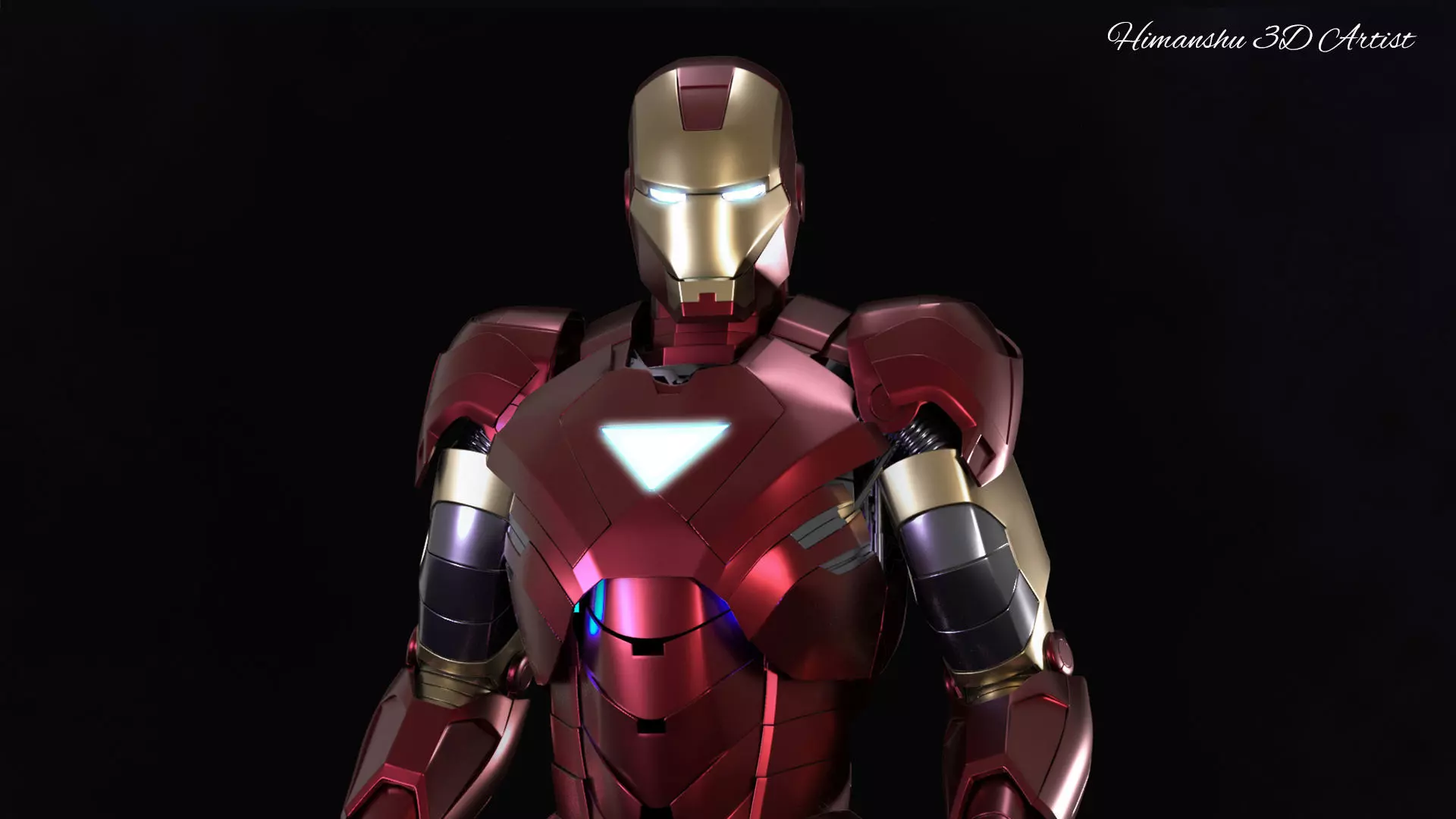 Iron man Mark 6 3d model Low-poly 3D model_0