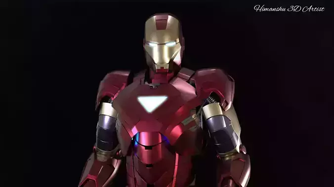 Iron man Mark 6 3d model  Low-poly 3D model