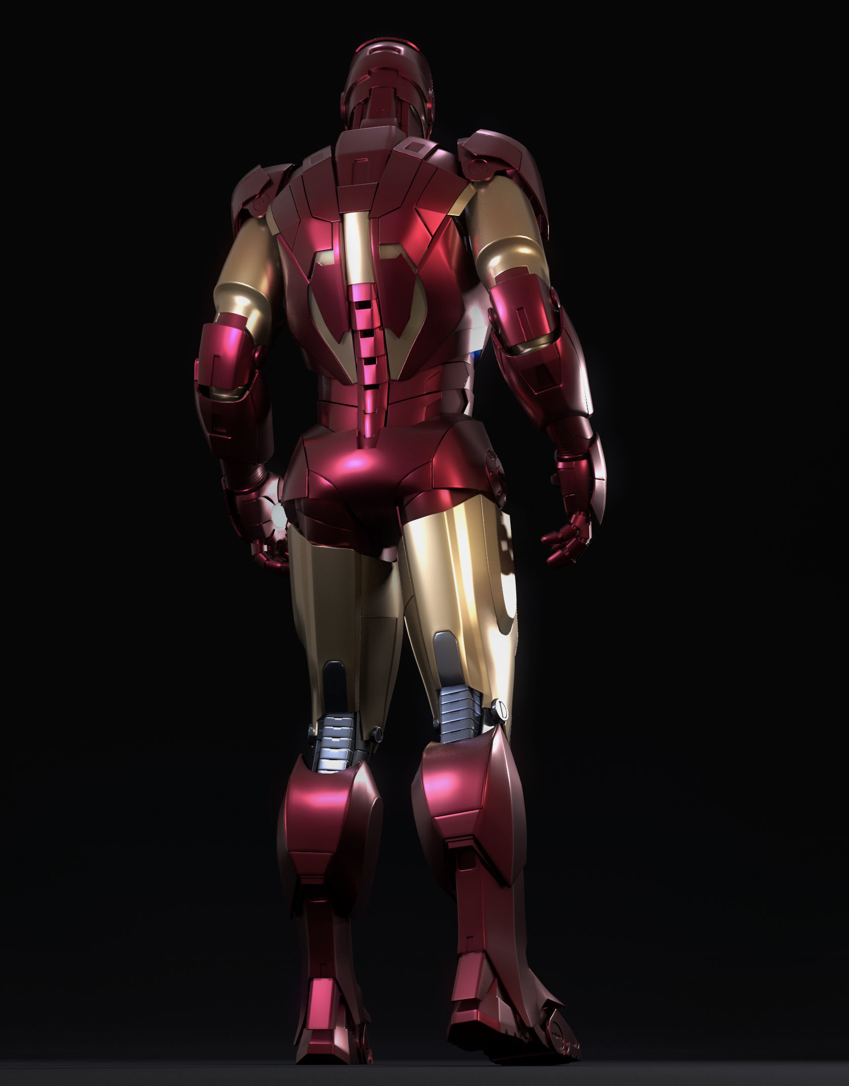 Iron man Mark 6 3d model Low-poly 3D model_3