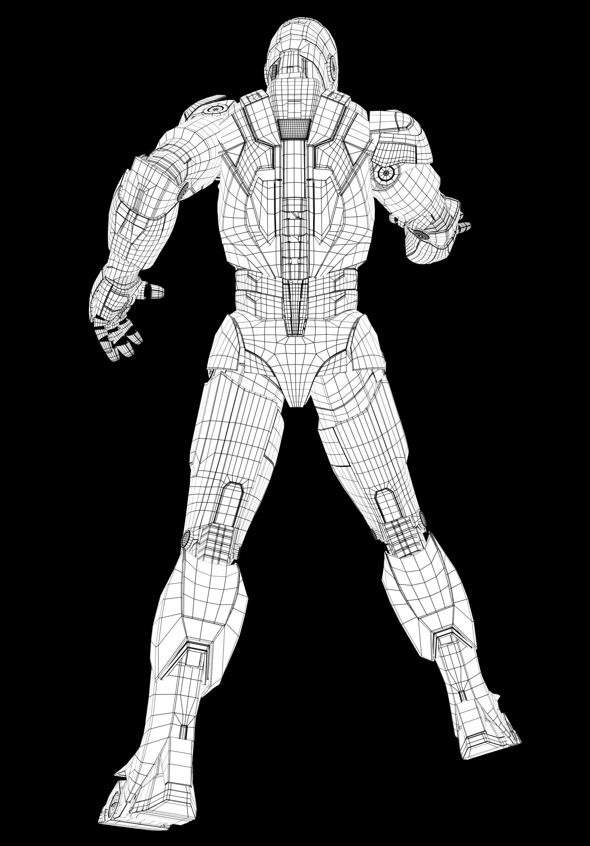 Iron man Mark 6 3d model Low-poly 3D model_6