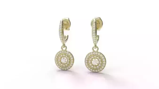 DIAMOND HALO EARRINGS