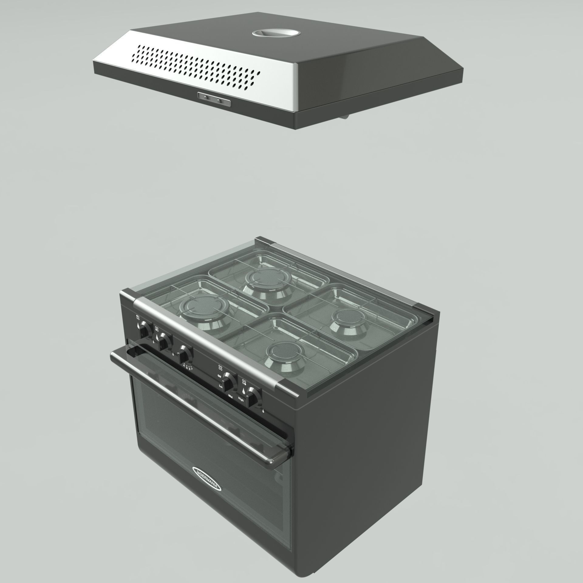 Oven stove A1 3D model_6