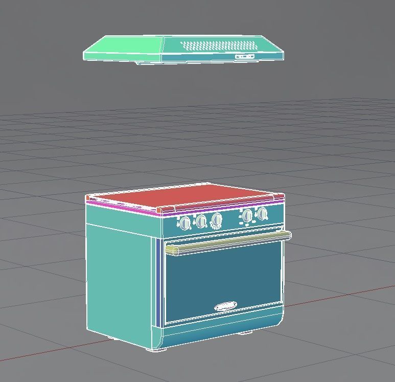 Oven stove A1 3D model_23
