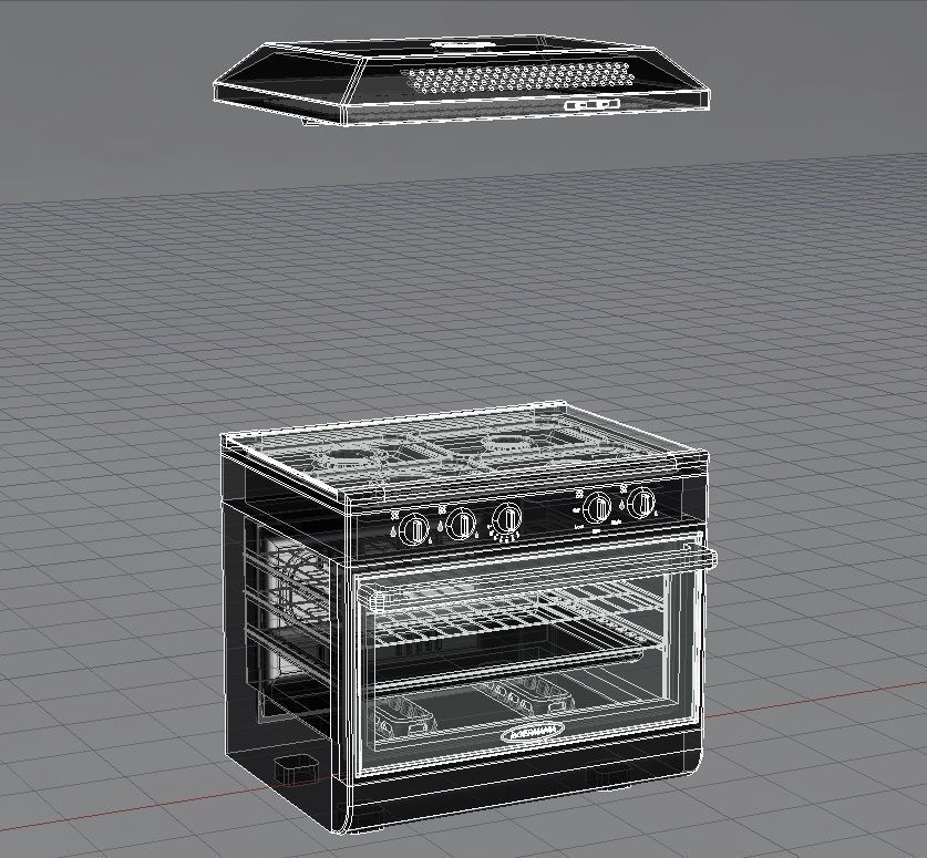 Oven stove A1 3D model_21