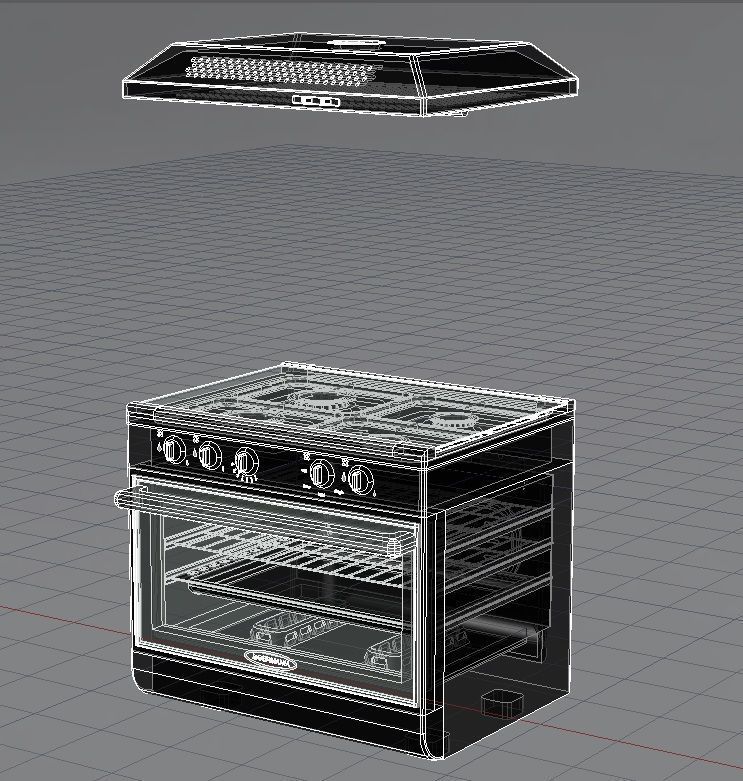 Oven stove A1 3D model_22