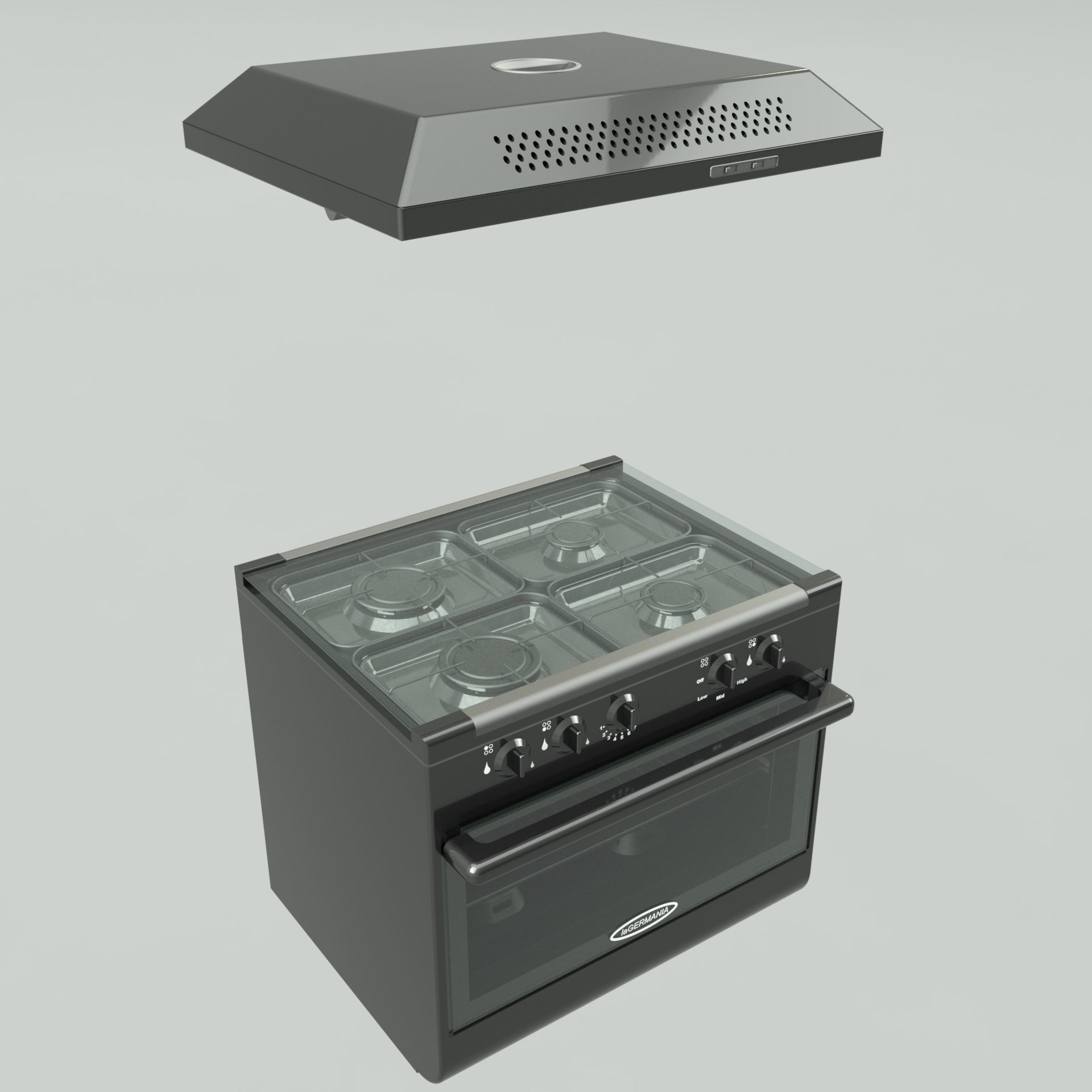 Oven stove A1 3D model_4
