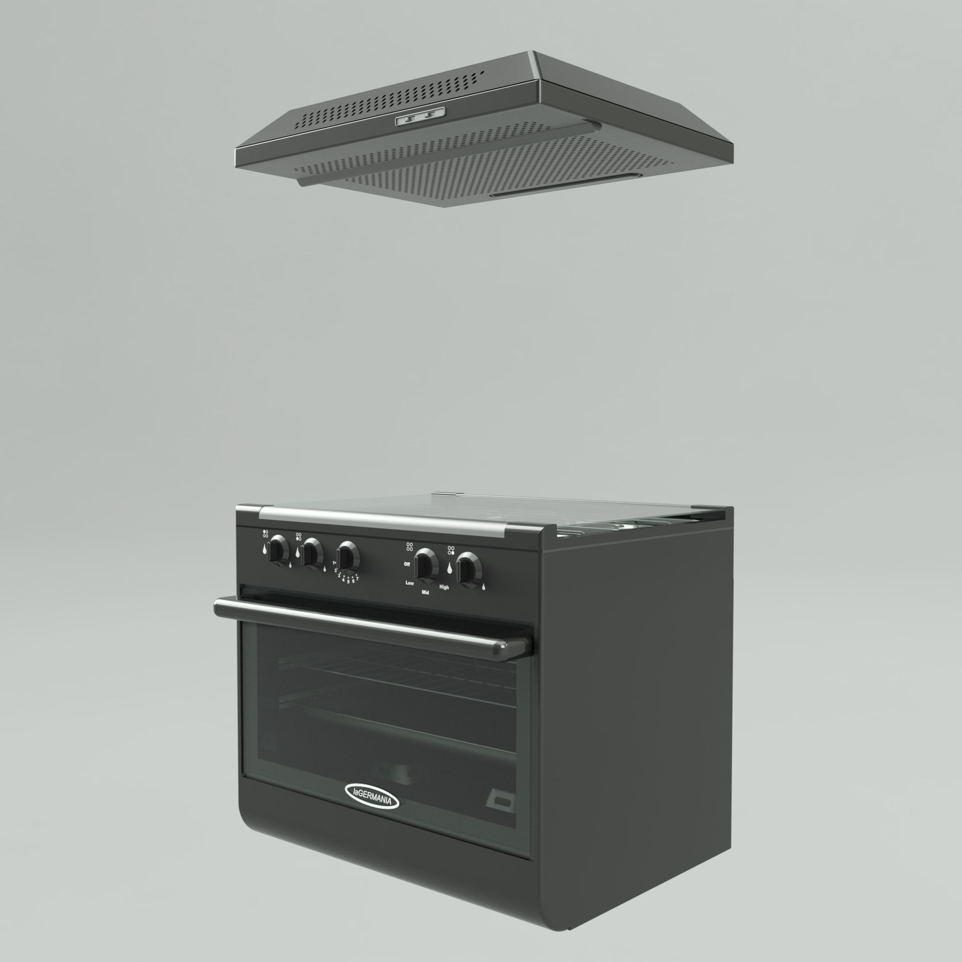 Oven stove A1 3D model_2