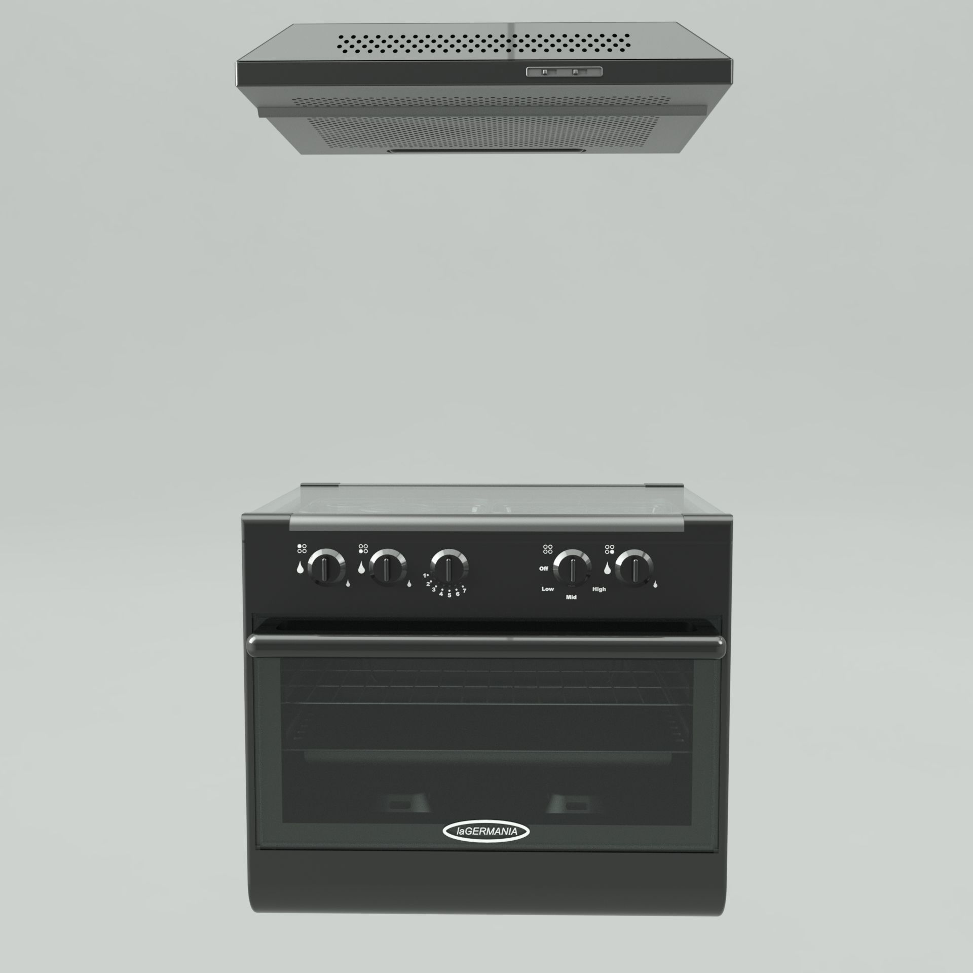 Oven stove A1 3D model_1