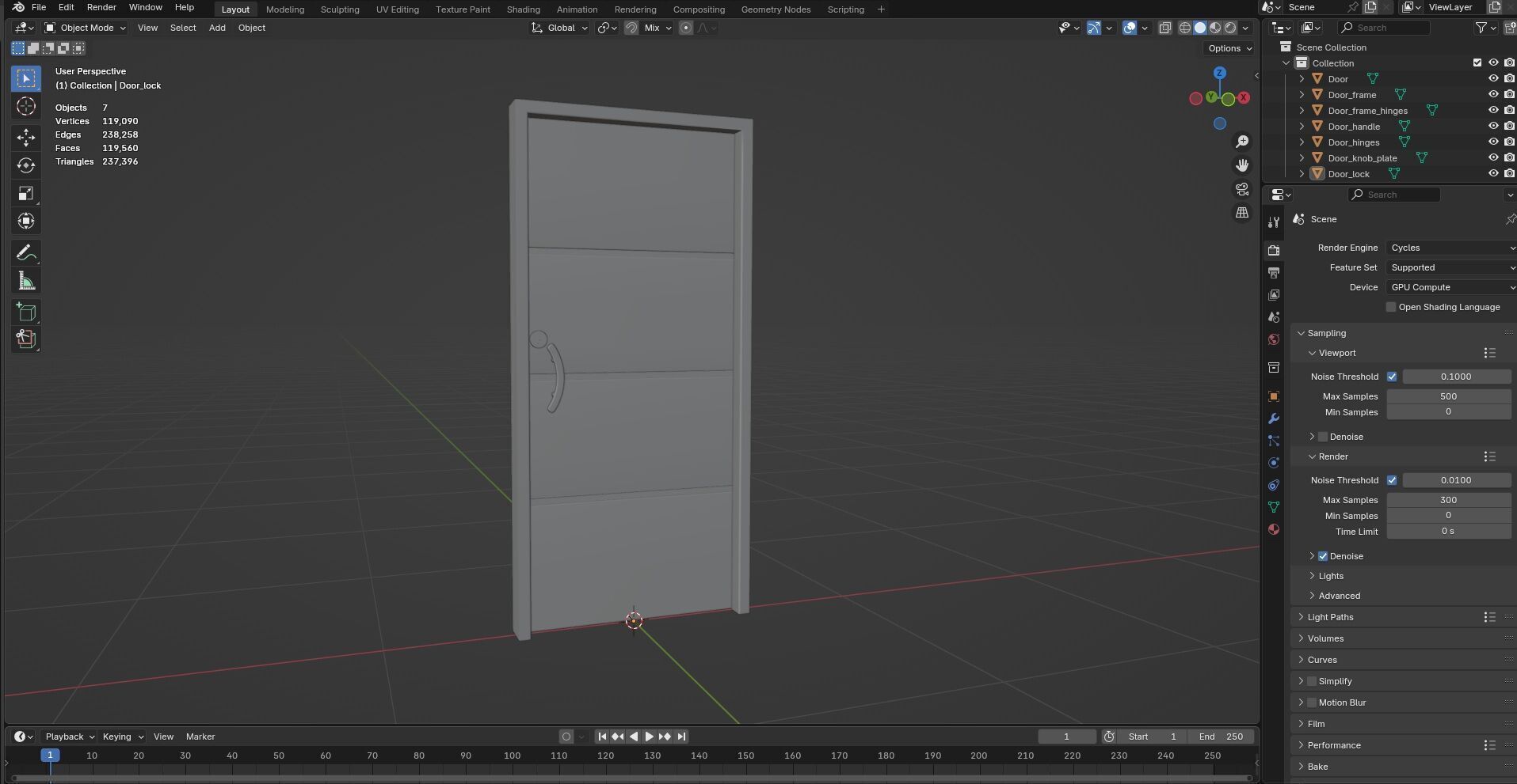 Door CG1 3D model_11