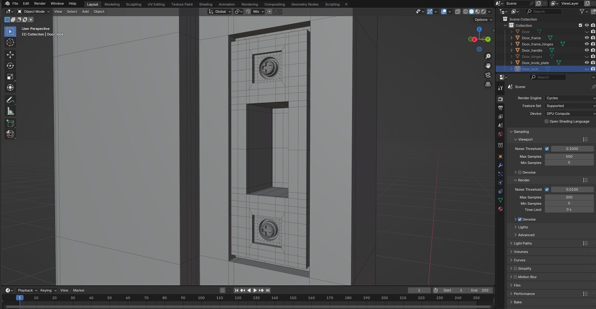 Door CG1 3D model_10