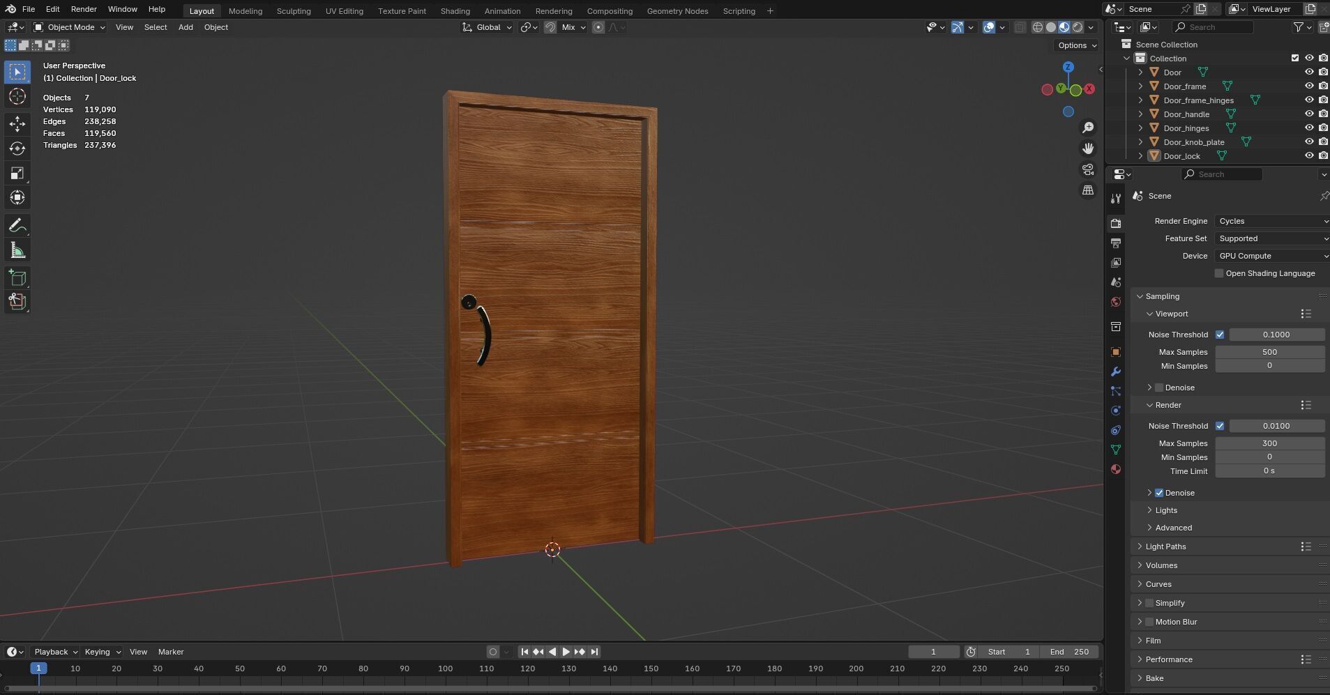 Door CG1 3D model_12