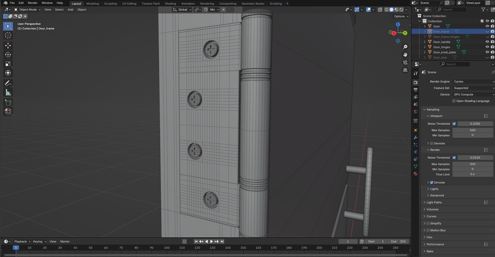 Door CG1 3D model_8