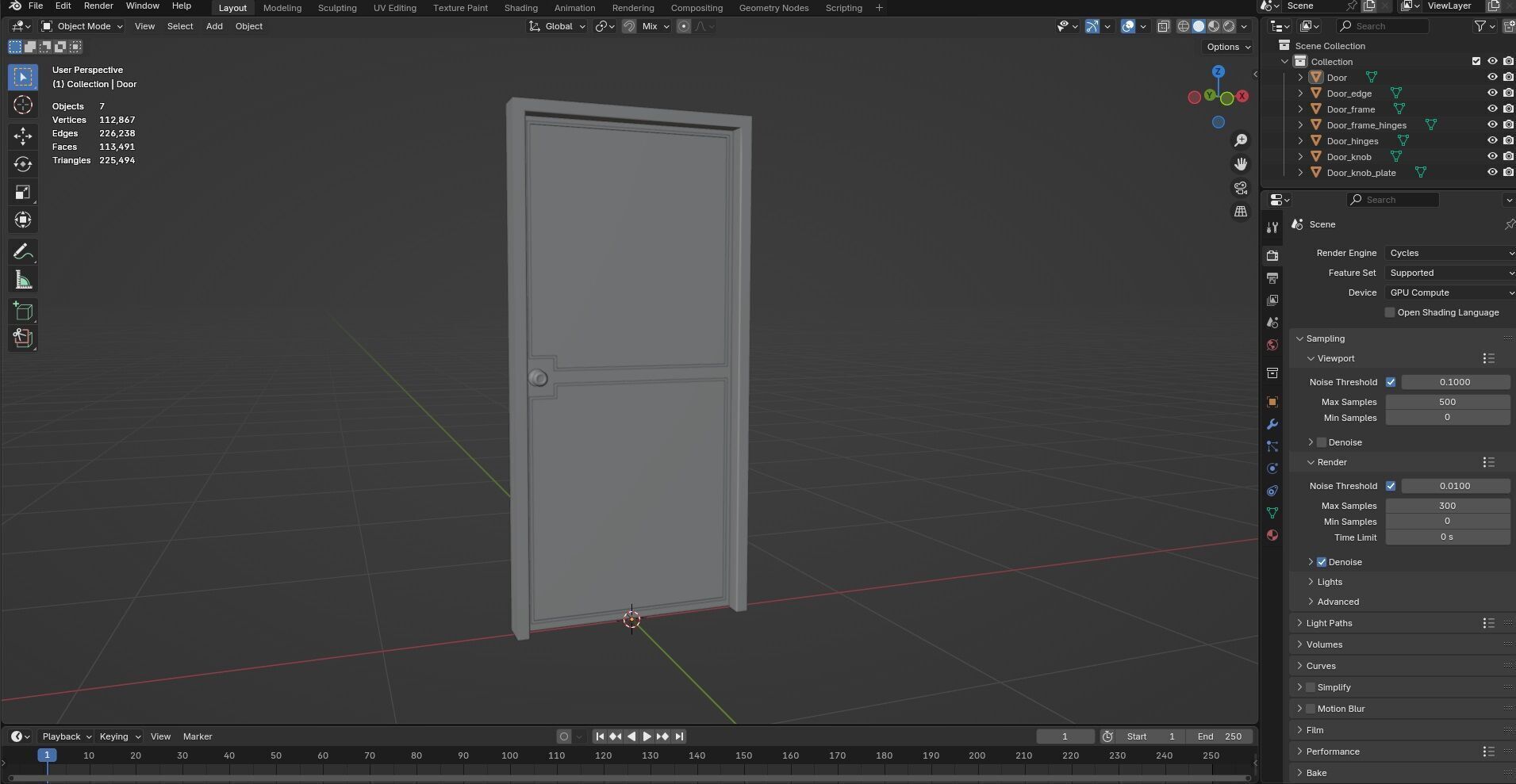 Door CG2 3D model_11