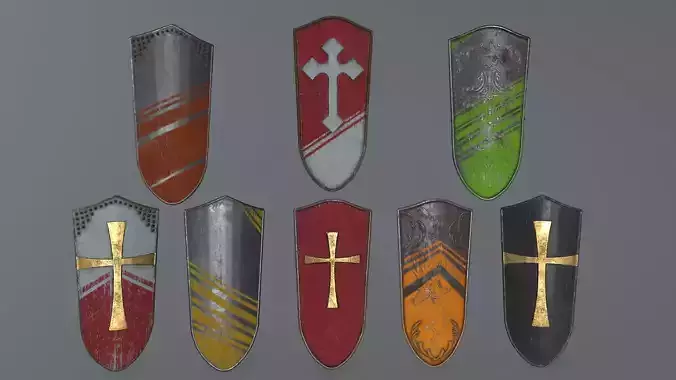 shield set 4 warrior holding
