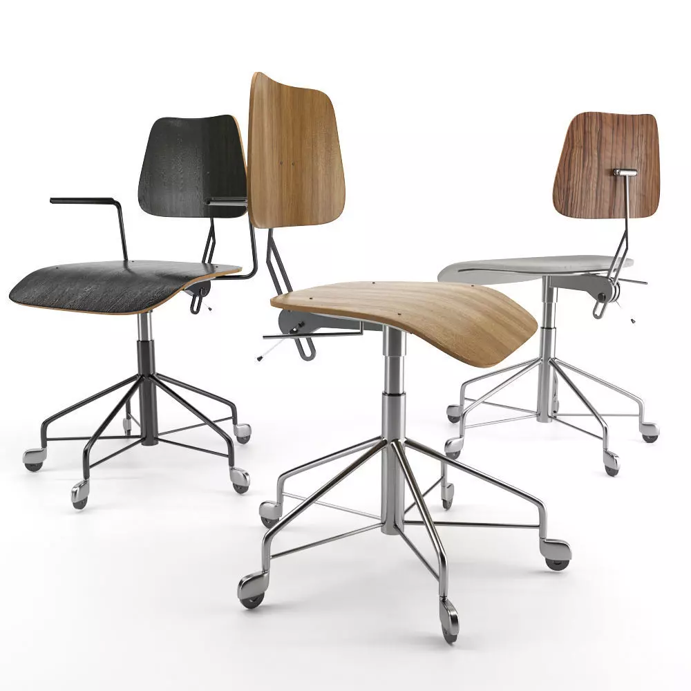 labofa collection three office chairs 3D model | CGTrader