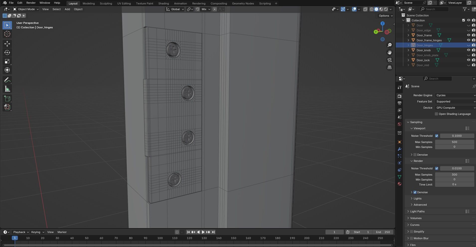 Door CG7 3D model_8
