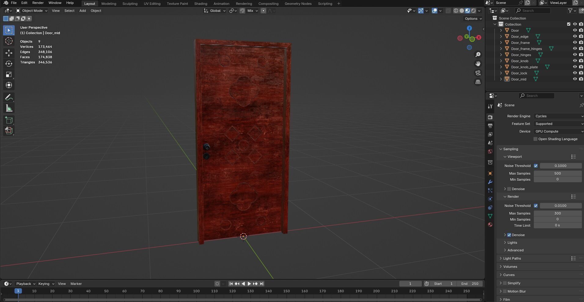 Door CG7 3D model_12