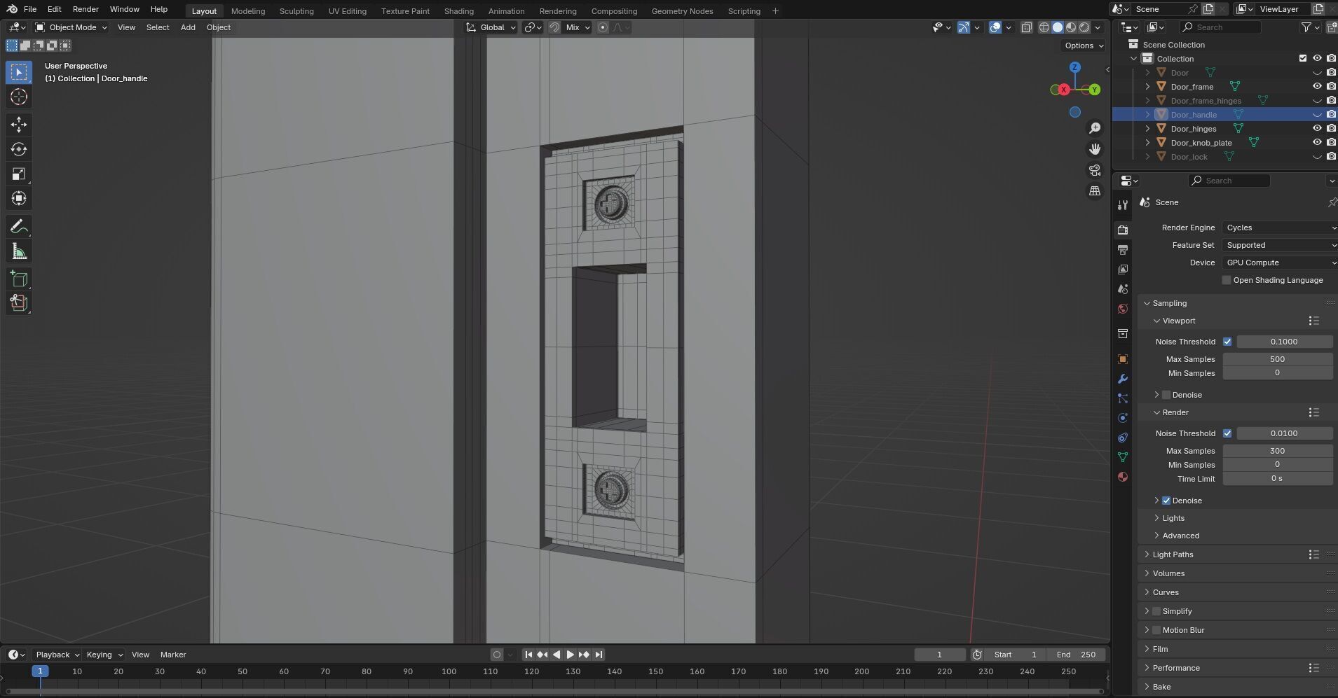 Door CG8 3D model_10