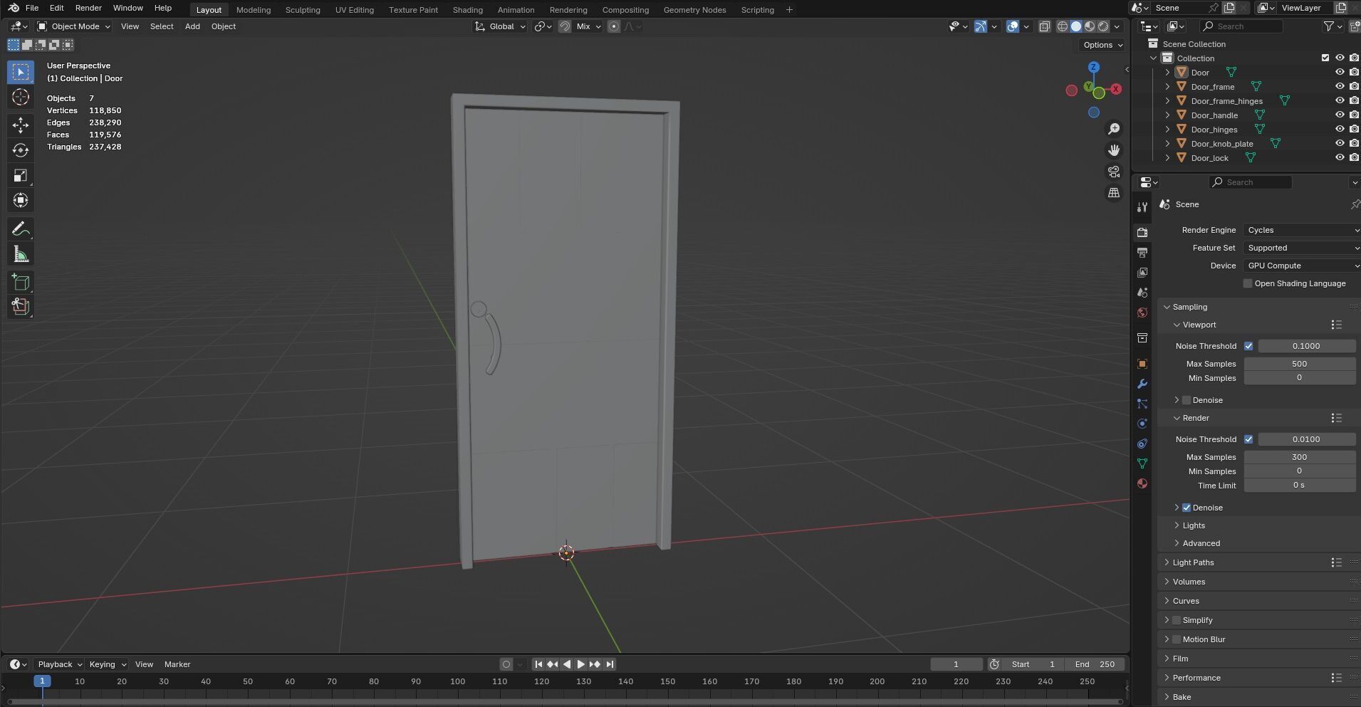 Door CG8 3D model_11