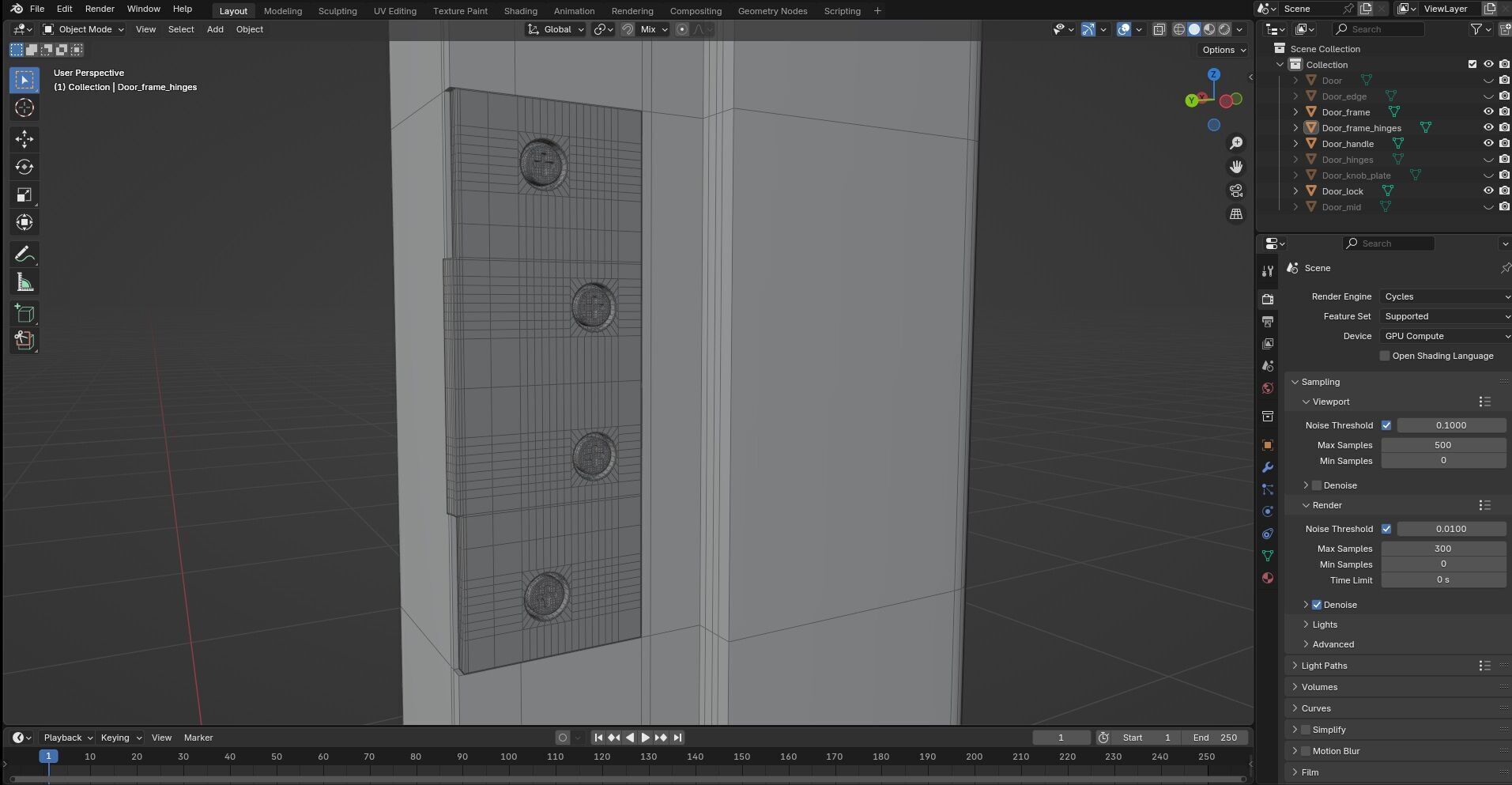 Door CG13 3D model_8