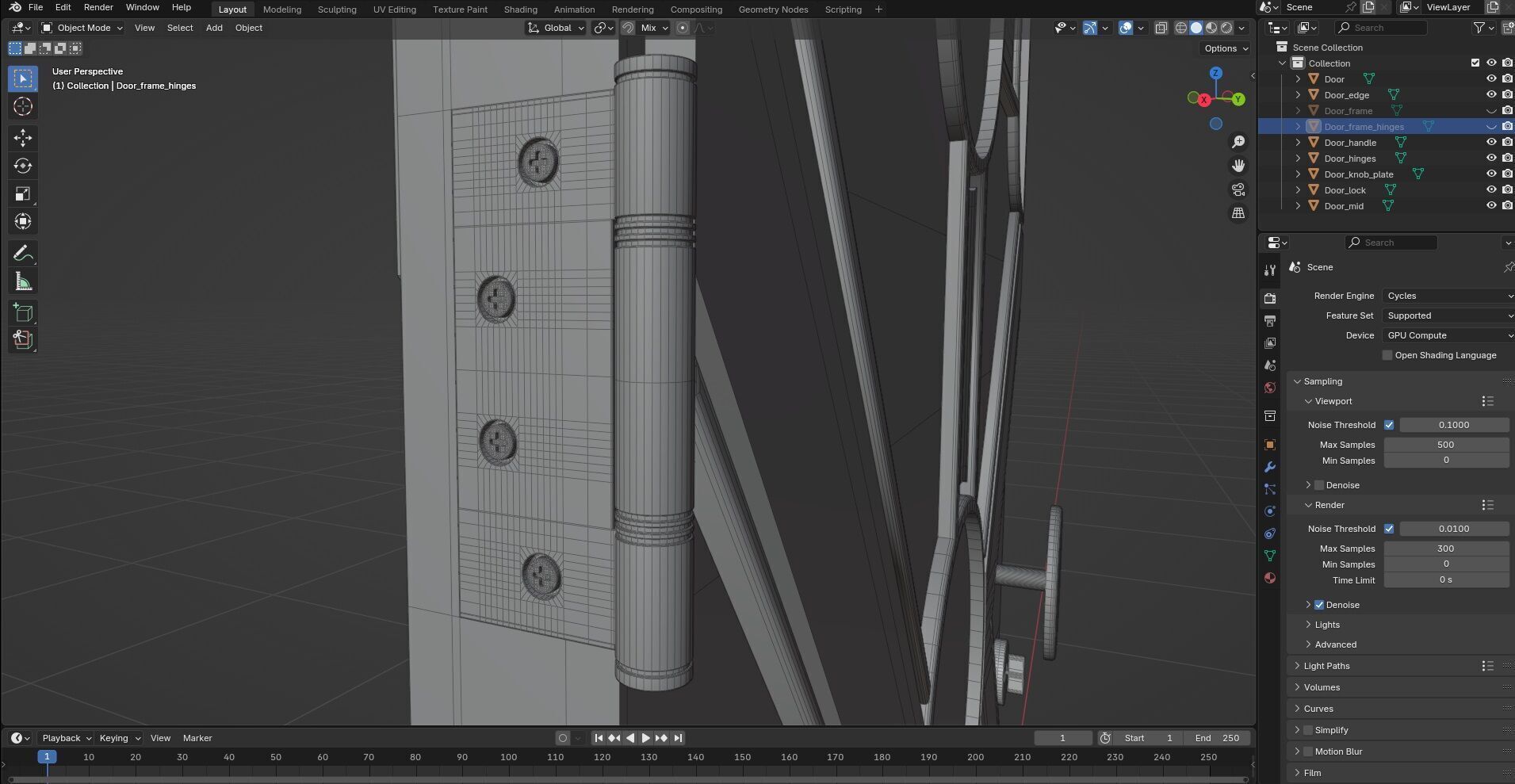 Door CG13 3D model_9