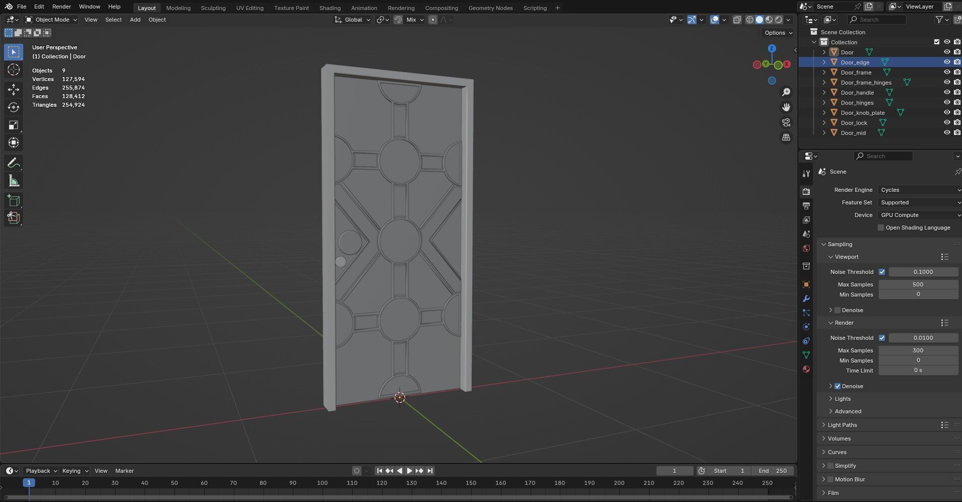 Door CG13 3D model_11