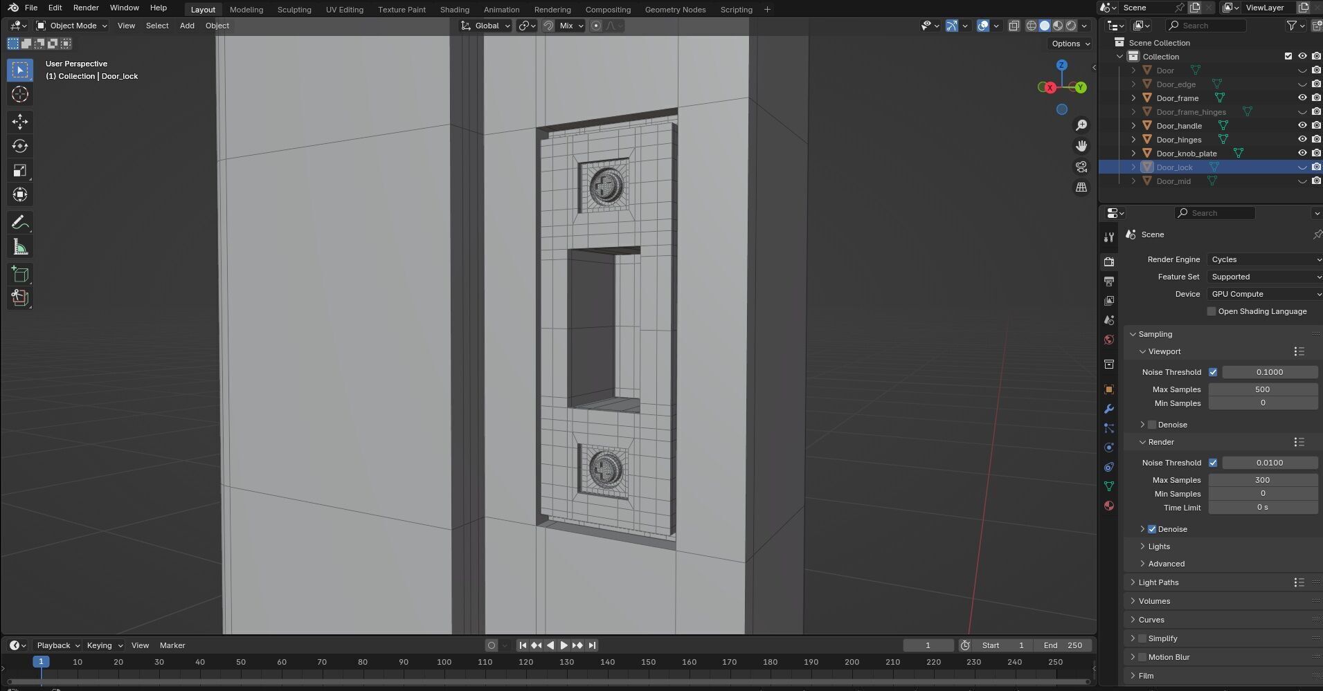 Door CG13 3D model_10